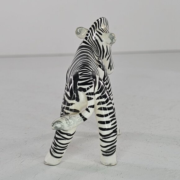 Vintage Zebra Figurine Gray Nose Hooves Estate Find Unique - Picture 6 of 10